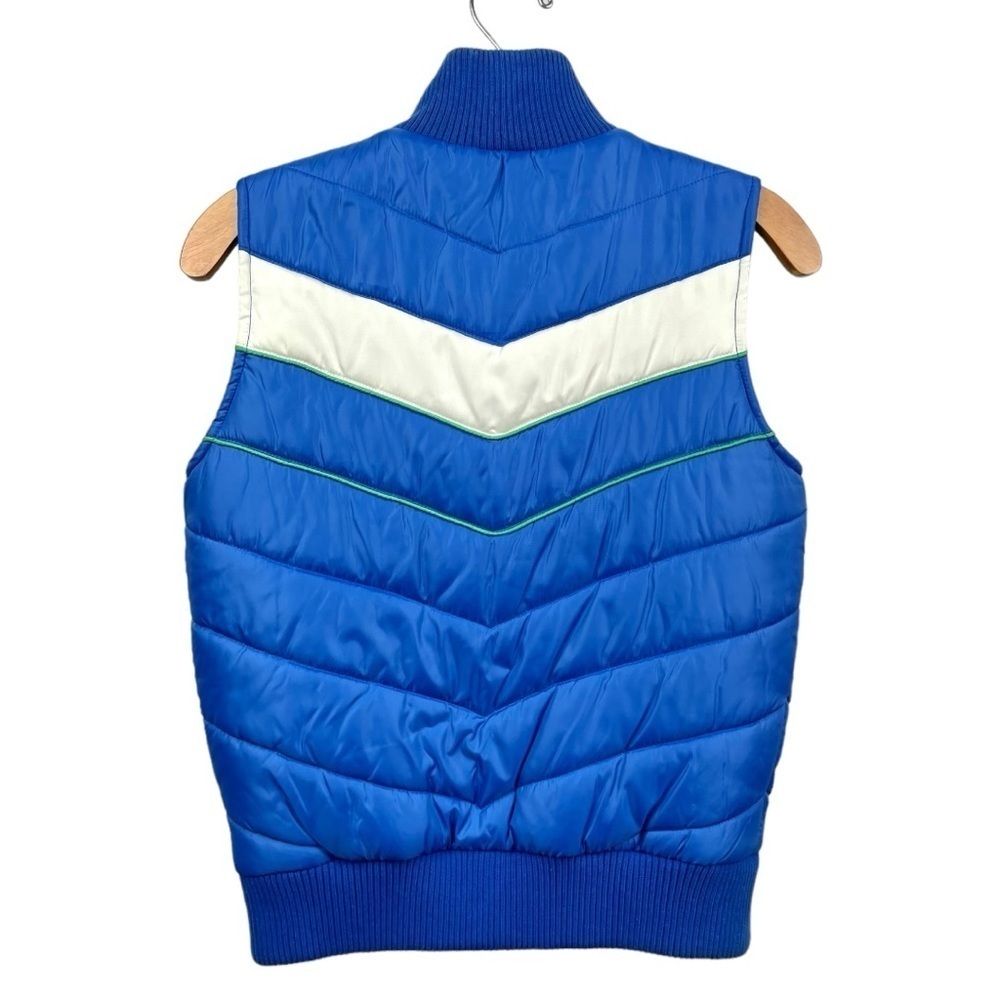 Y2K Groggy Blue Puffer Vest Gillet Size XS - Picture 3 of 8